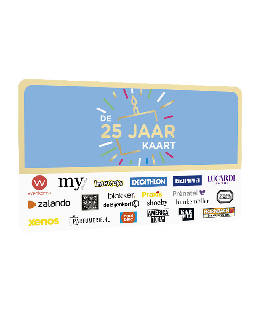 DE Cadeaukaart 25 Jaar